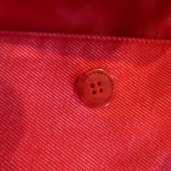 ESPRIT vintage red denim jacket peacoat button XS preppy fall retro classic 90s - Picture 8 of 8